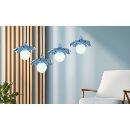 Bohemia-Design - Plavi luster na lanku 1xE27/60W/230V