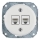 Bohemia-Design -Porculanska retro Ethernet utičnica bez okvira 2x CAT.5E bijela