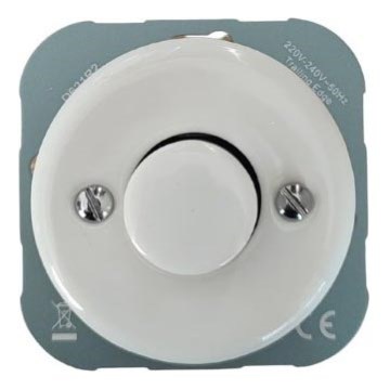 Bohemia-Design - Porculanski retro dimer bez okvira 250V/10A bijela