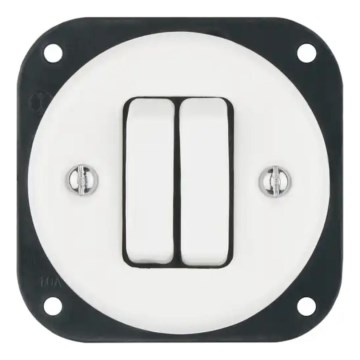 Bohemia-Design - Porculanski retro regulator za žaluzije bez okvira, bijeli