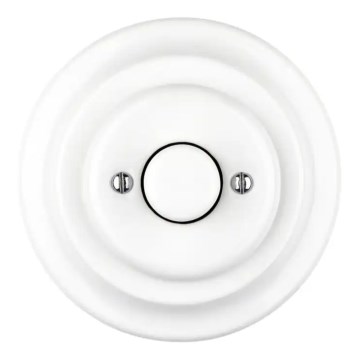 Bohemia-Design - Porculanski retro rotacijski prigušivač s okvirom 250V/10A bijela