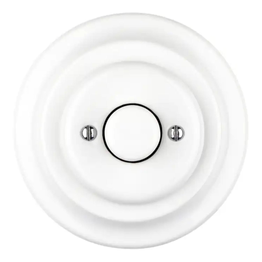 Bohemia-Design - Porculanski retro rotacijski prigušivač s okvirom 250V/10A bijela