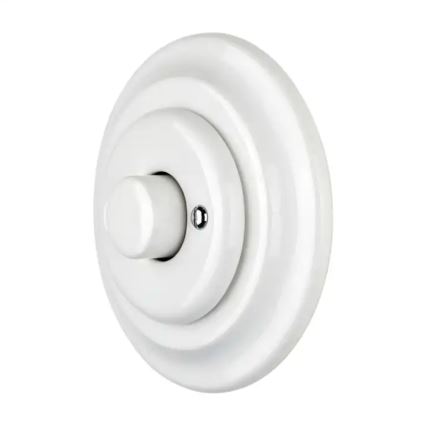 Bohemia-Design - Porculanski retro rotacijski prigušivač s okvirom 250V/10A bijela