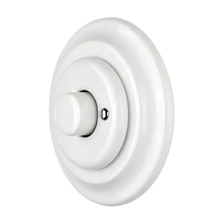 Bohemia-Design - Porculanski retro rotacijski prigušivač s okvirom 250V/10A bijela