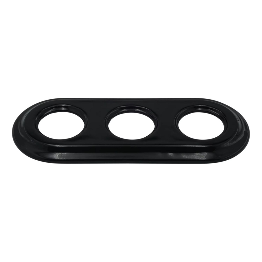 Bohemia-Design - Porculanski retro trostruki okvir, crni