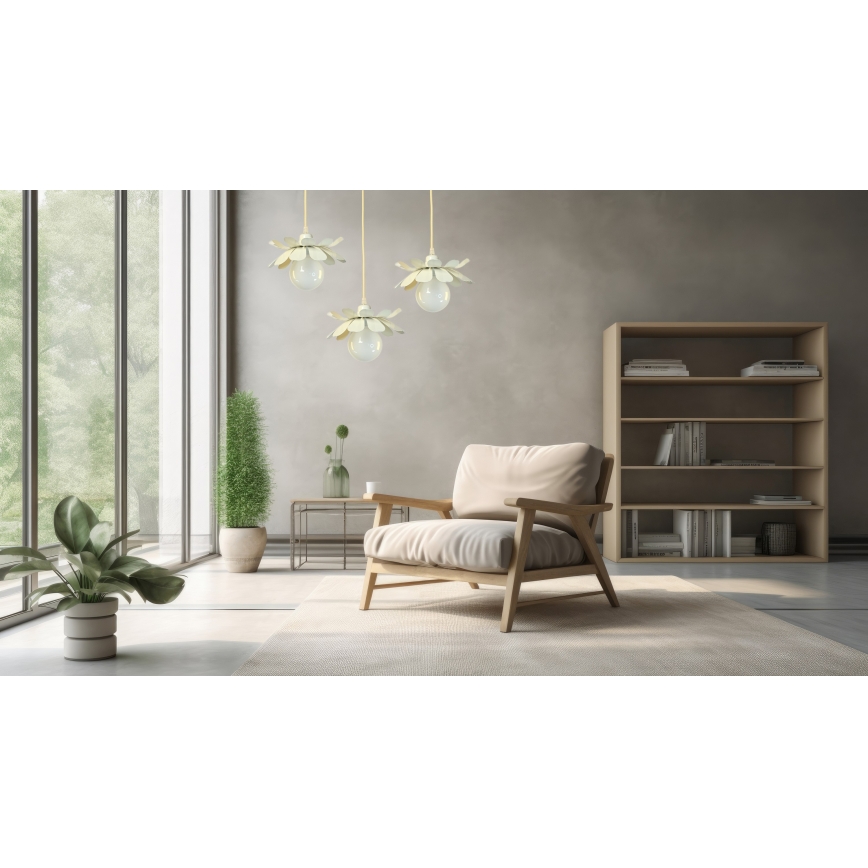 Bohemia-Design - Viseći luster na kabelu 1xE27/60W/230V krem boje