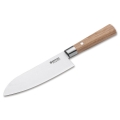 Böker - Damaški kuhinjski nož santoku DAMAST OLIVE 17,2 cm maslinovo drvo