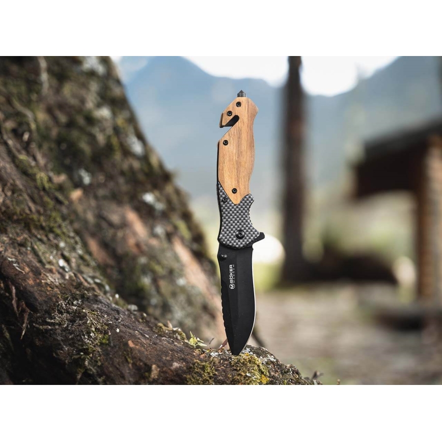 Böker - Džepni nož Magnum Blomkvist Olive 20,5 cm maslinovo drvo