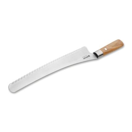Böker - Kuhinjski nož za kruh od damaska DAMAST OLIVE 23,5 cm, maslinovo drvo
