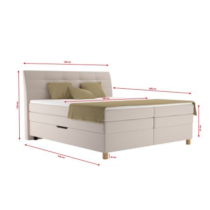 Boxspring krevet s madracem BEA 180x200 cm bež