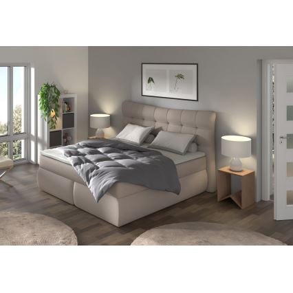 Boxspring krevet s madracima i topperom SOFIA 180x200 cm bež