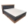 Boxspring krevet s madracima, topperom i prostorom za pohranu JASMINE 180x200 cm siva