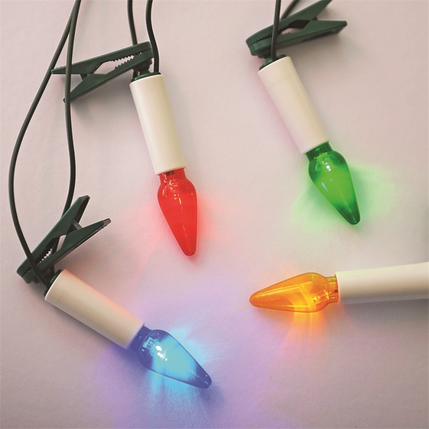 Božićni lanac FELICIA 16xE10/14V/230V obojen