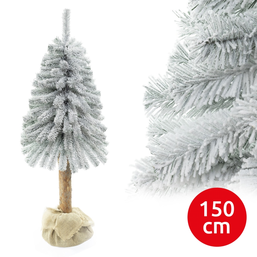 Božićno drvce na deblu NATURAL WITH SNOW 150 cm jela