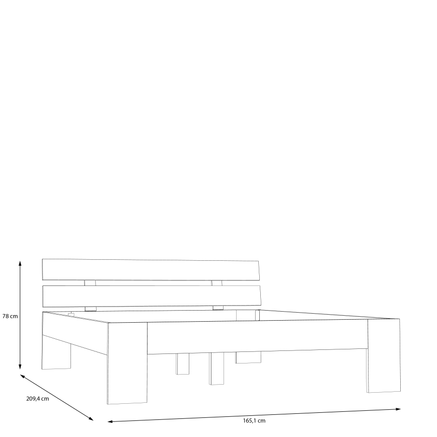 Bračni krevet PIROA 160x200 cm bež