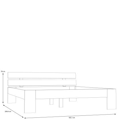 Bračni krevet PIROA 180x200 cm bež