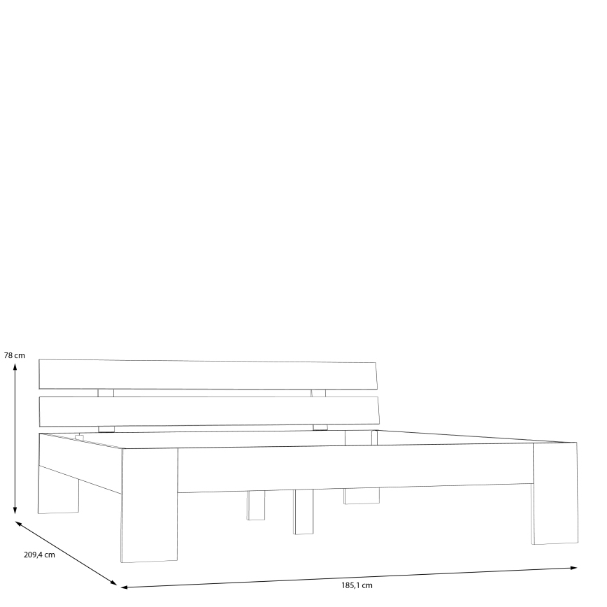 Bračni krevet PIROA 180x200 cm bež