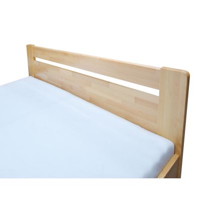 Bračno krevet sa letvicama i prostorom za pohranu od masivnog drveta AMARA 180x200 cm bukva