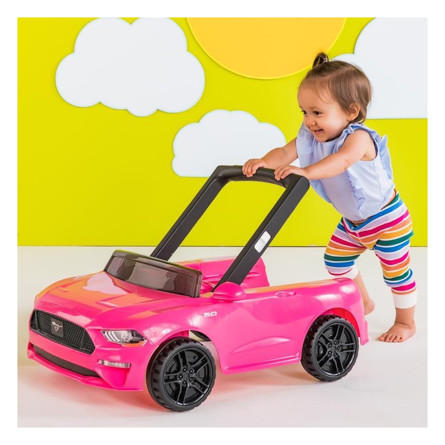 Bright Starts - Dječja hodalica 3u1 FORD MUSTANG ružičasta