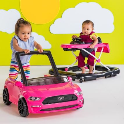 Bright Starts - Dječja hodalica 3u1 FORD MUSTANG ružičasta