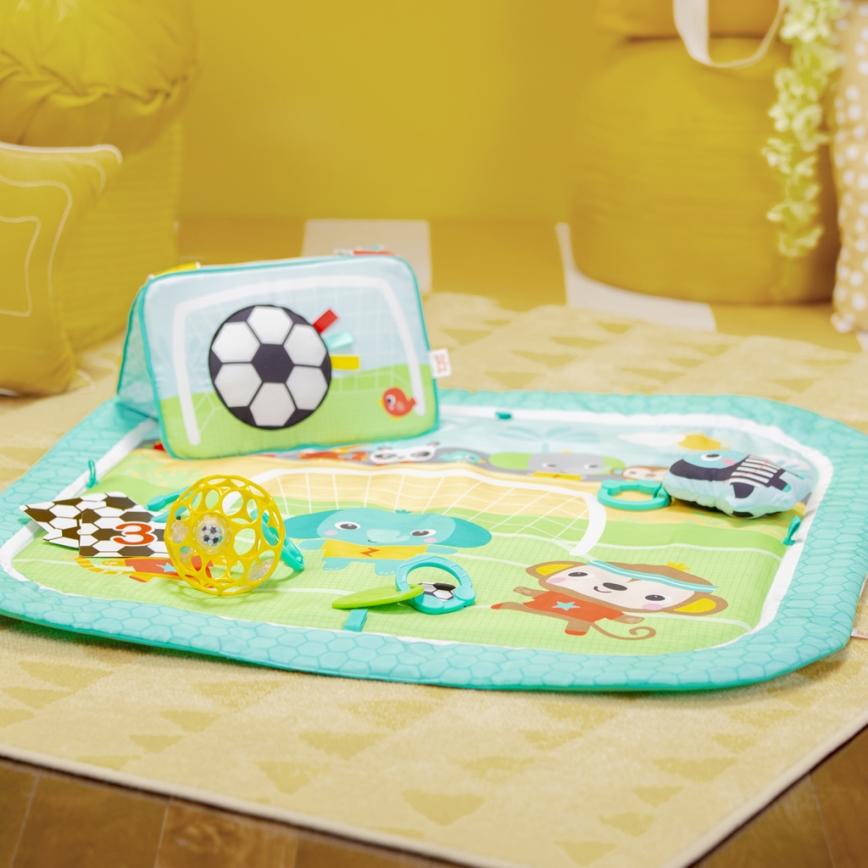 Bright Starts - Igraća podloga za bebe OBALL GRIP & KICK 3xAA