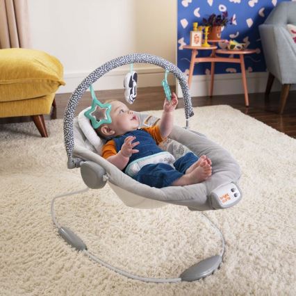 Bright Starts - Dječja vibrirajuća ležaljka s melodijom MICKEY MOUSE 3xLR14