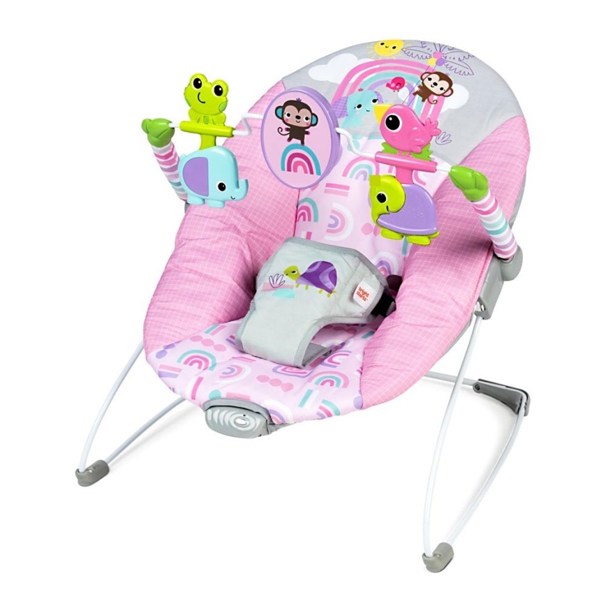 Bright Starts - Dječja vibrirajuća njihaljka PINK PARADISE 1xLR14
