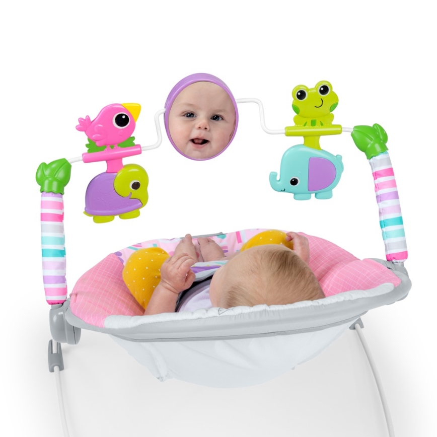 Bright Starts - Dječja vibrirajuća njihaljka PINK PARADISE 1xLR14