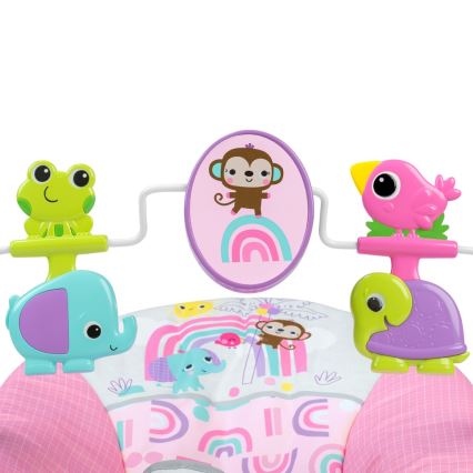 Bright Starts - Dječja vibrirajuća njihaljka PINK PARADISE 1xLR14