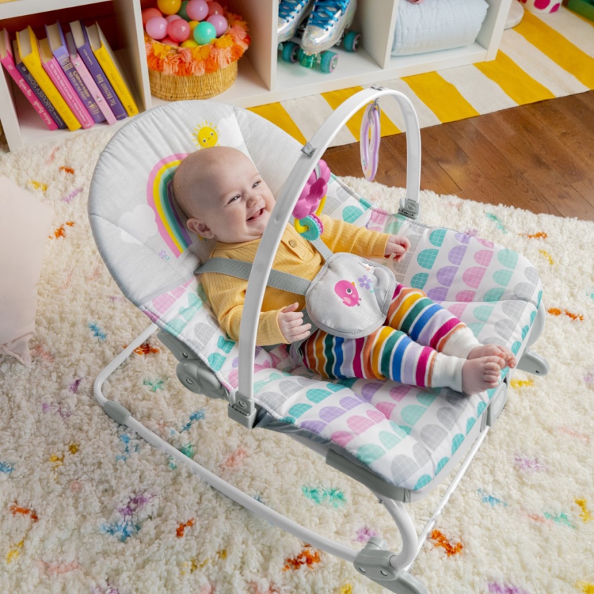 Bright Starts - Dječja vibrirajuća njihaljka ROSY RAINBOW 1xLR14
