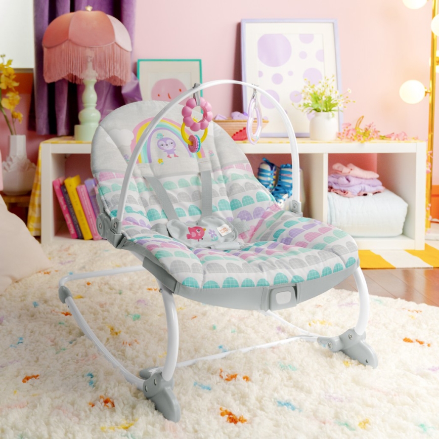 Bright Starts - Dječja vibrirajuća njihaljka ROSY RAINBOW 1xLR14