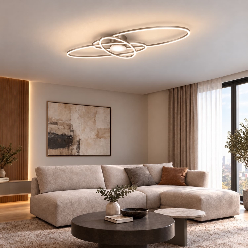 BRILAGI - LED stropno svjetlo s prigušivanjem APOLLO LED/58W/230V 3000-6500K 43,2x101,2 cm matni krom + s daljinskim upravljačem
