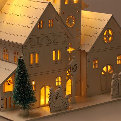 Brilagi - Božićna LED dekoracija crkvica LED/2xAA