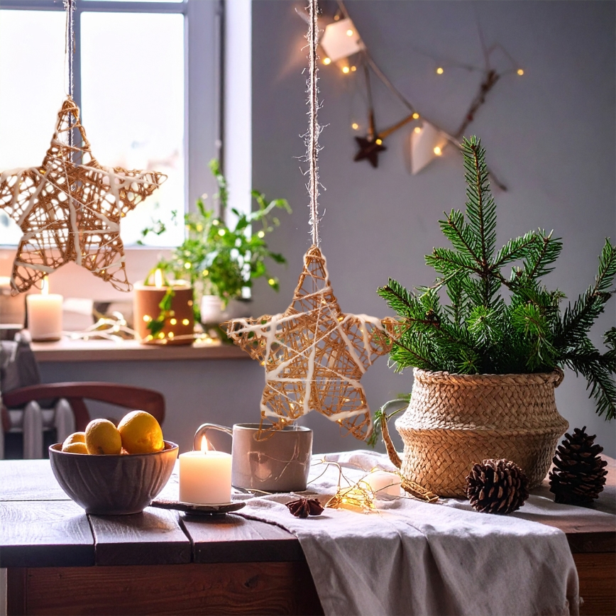 Brilagi - Božićna LED dekoracija LED/2xAA 30x28 cm zvijezda