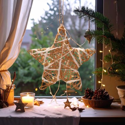 Brilagi - Božićna LED dekoracija LED/2xAA 30x28 cm zvijezda