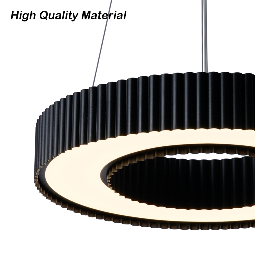 Brilagi - LED zatemnjiv luster na sajli LUMIX LED/48W/230V 3000-6000K crna Ø 50 cm + daljinski upravljač