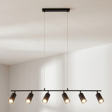 Brilagi - Crni luster na sajli SELE 6xGU10/30W/230V