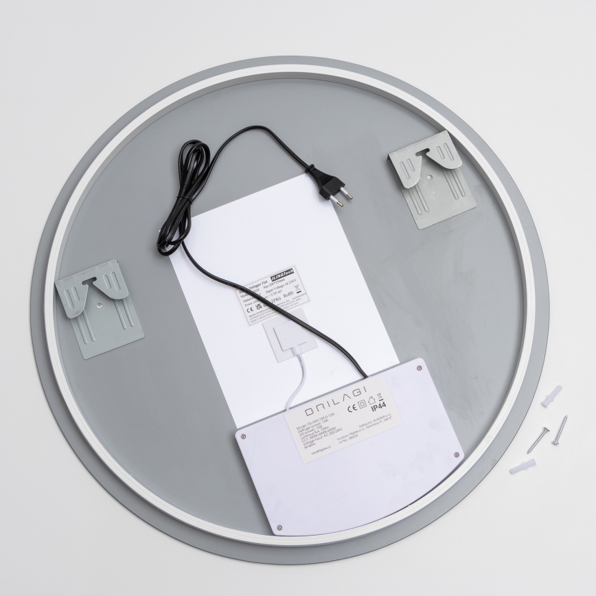 Brilagi - LED grijano kupaonsko ogledalo DEMI ECO LED/12W/230V Ø 60 cm IP44 CRI 90 prigušivo + CCT