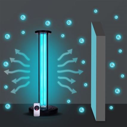 Brilagi - Dezinfekcijska germicidna lampa bez ozona UVC/100W/230V + daljinski upravljač