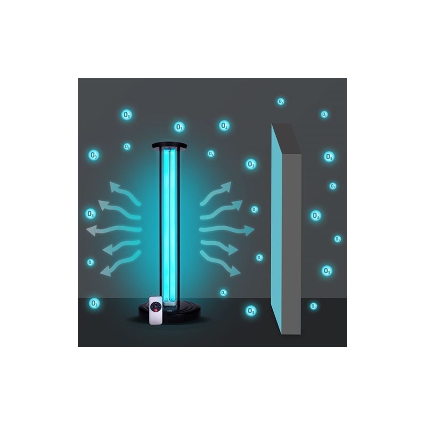 Brilagi - Dezinfekcijska germicidna lampa bez ozona UVC/100W/230V + daljinski upravljač