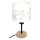 Brilagi - Dječja stolna lampa BOBO WOOD 1xE27/25W/230V hrast/crna/bijela/jednorogi