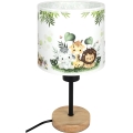 Brilagi - Dječja stolna lampa BOBO WOOD 1xE27/25W/230V hrast/crna/bijela/zelena/džungla