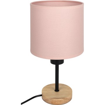 Brilagi - Dječja stolna lampa BOBO WOOD 1xE27/25W/230V hrast/crna/ružičasta