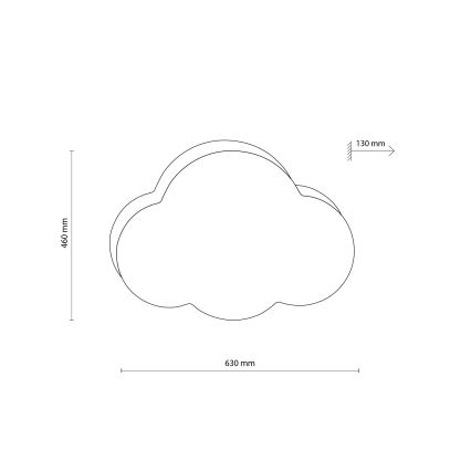 Brilagi - Dječja stropna svjetiljka NIMBUS 4xE27/15W/230V bijela