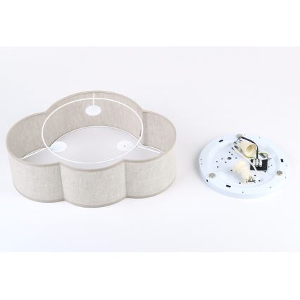 Brilagi - Dječja stropna svjetiljka NIMBUS LINEN 2xE27/15W/230V bež