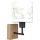 Brilagi - Dječja zidna lampa BOBO WOOD 1xE27/25W/230V hrast/crna/bijela/jednorogovi