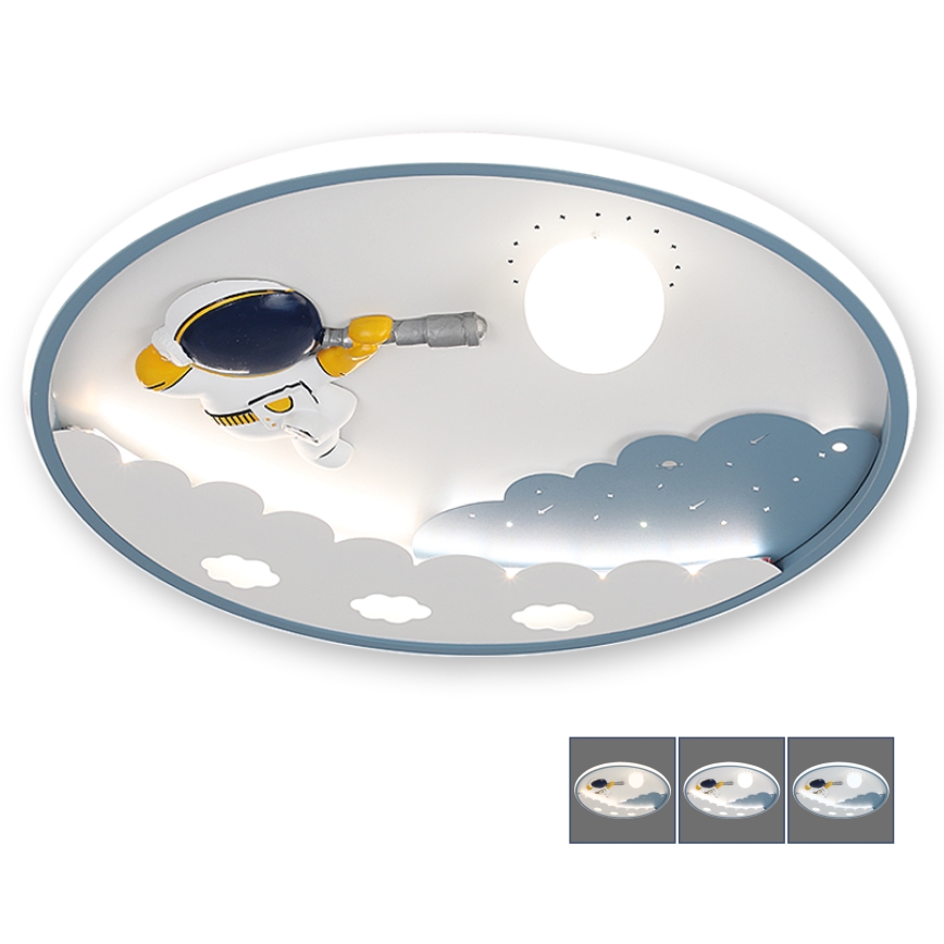 BRILAGI - LED Prigušivo dječje stropno svjetlo ASTRO LED/43W/230V 3000-6000K Ø 49 cm + daljinski upravljač