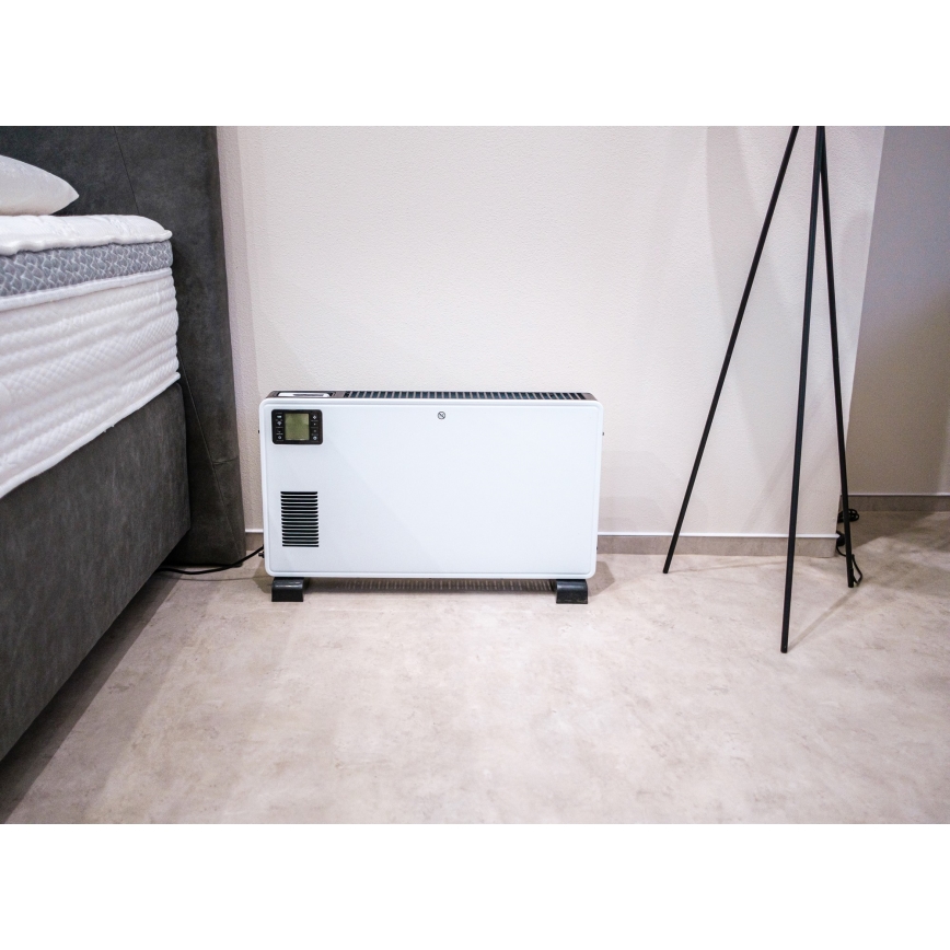 Brilagi - Električna konvektorska grijalica 1000/1300/2300W LCD/timer/TURBO/termostat bijela + DU