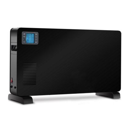 Brilagi - Električna konvektorska grijalica 1000/1300/2300W LCD/timer/TURBO/termostat crna + daljinski upravljač