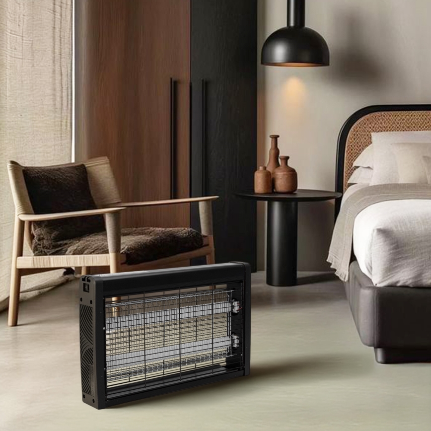 Brilagi - Električni lapač insekata 2xUV/10W/230V 60 m2 crni